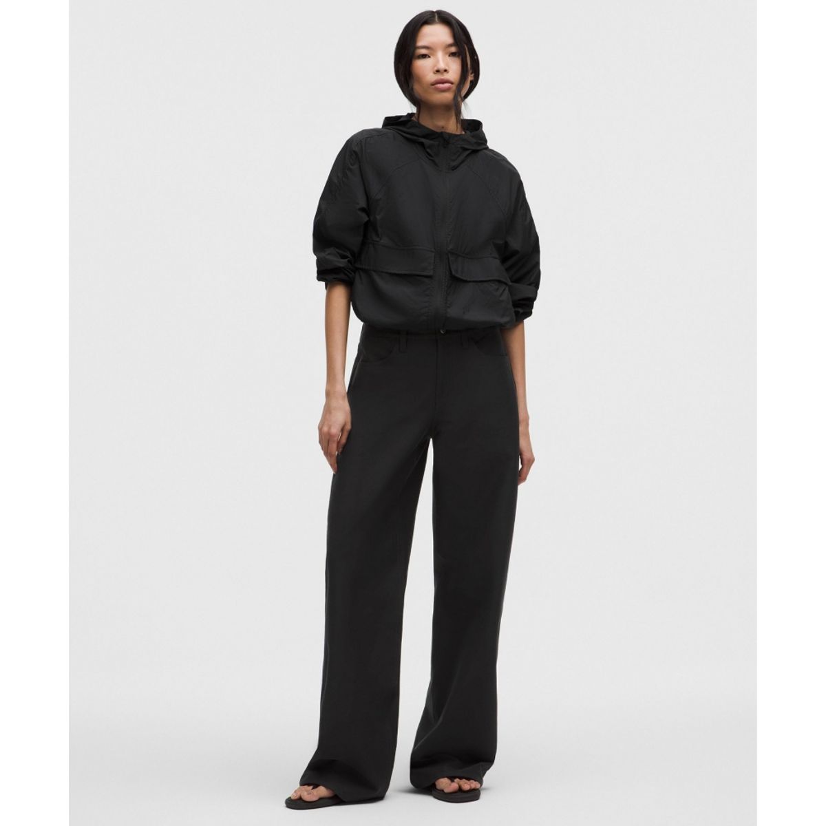 룰루레몬(LULULEMON) 이지파이브 로우라이즈 클래식 와이드 레그 팬츠 *레귤러  BLK