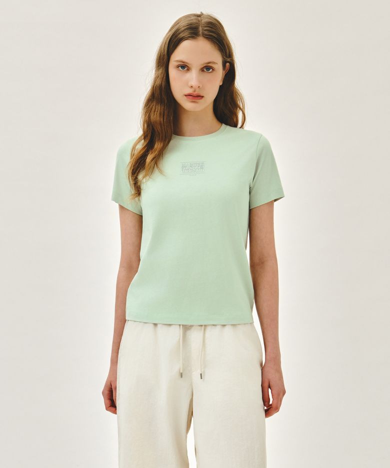 W SMALL CLASSIC LOGO TEE light green