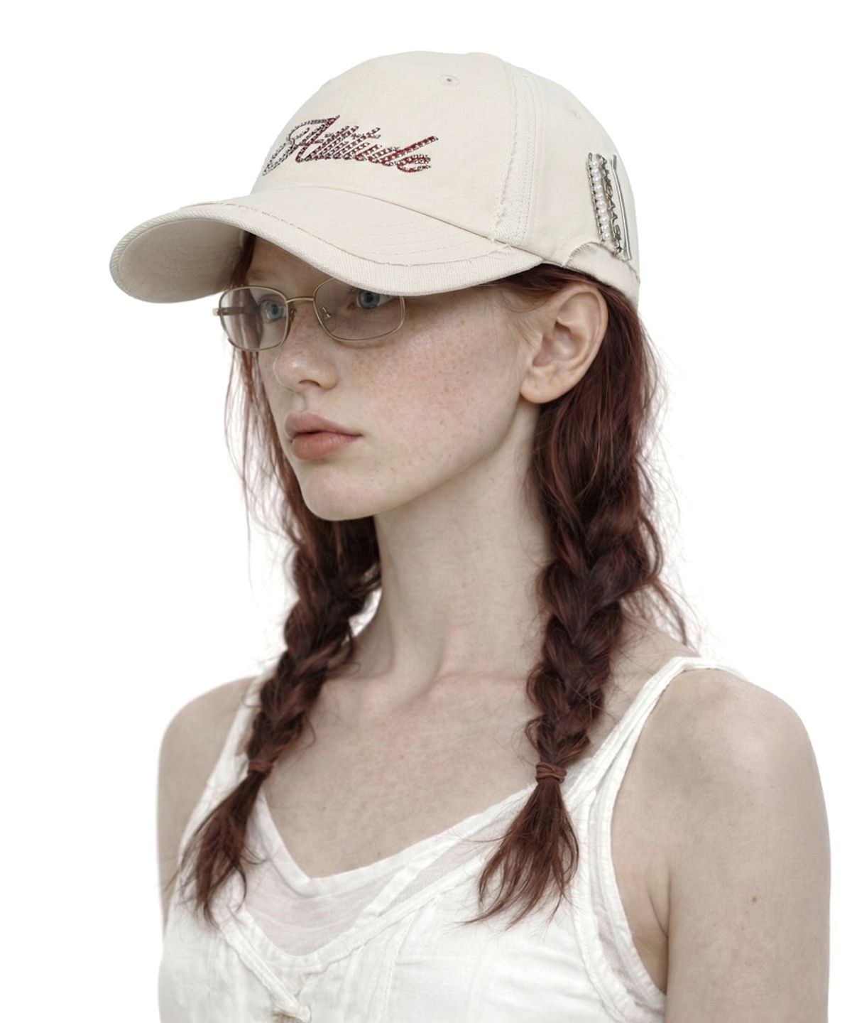 앤어애쉬(ANDAASH) Double layered hair clip cap IVORY