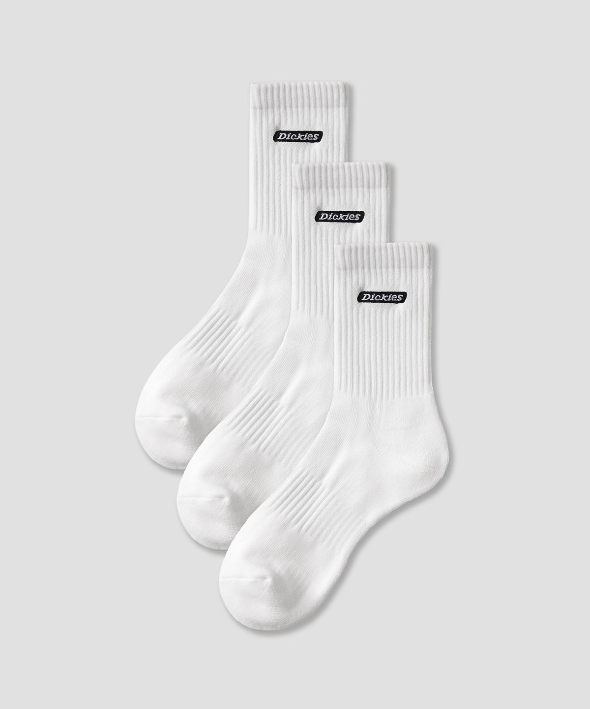 디키즈(DICKIES) [3PACK] 배너 로고 삭스 White