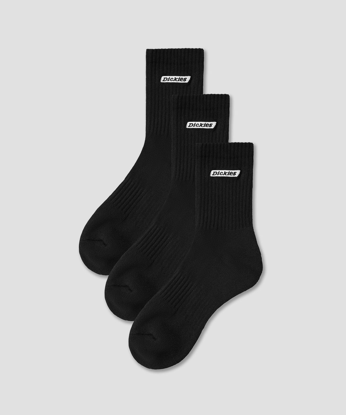 디키즈(DICKIES) [3PACK] 배너 로고 삭스 Black