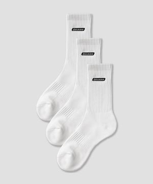 [3PACK] 배너 로고 미드 삭스 White
