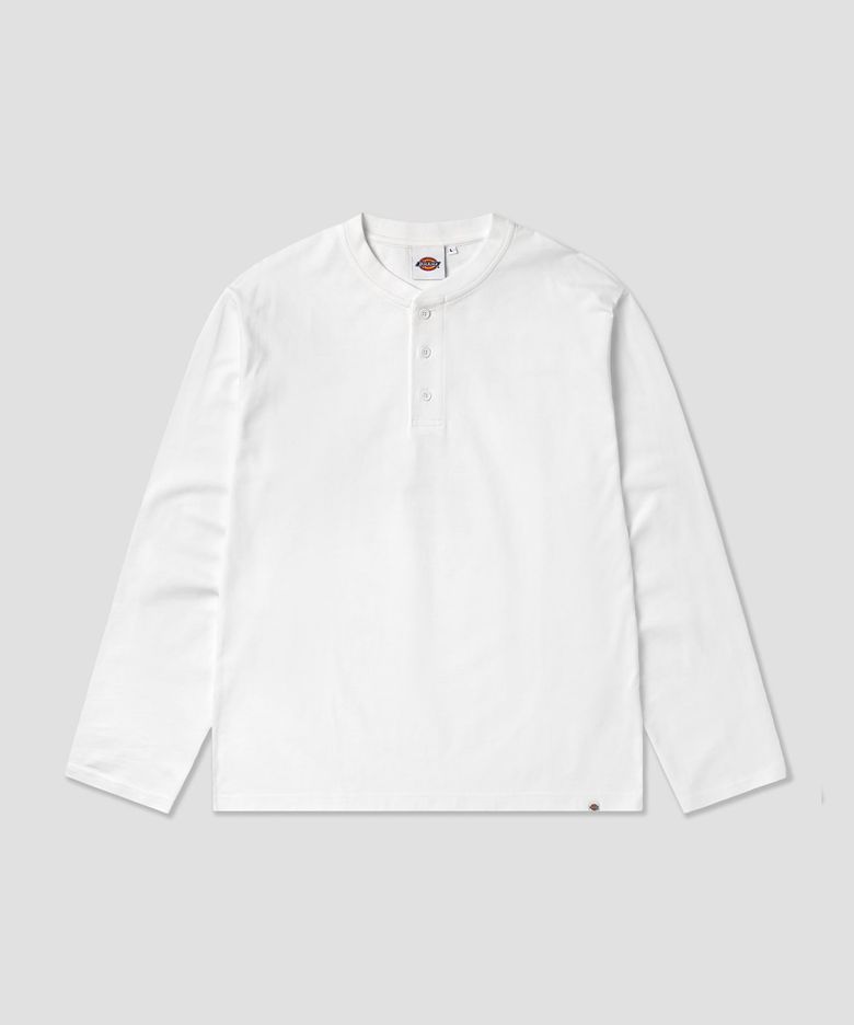 베이직 헨리넥 롱슬리브 White