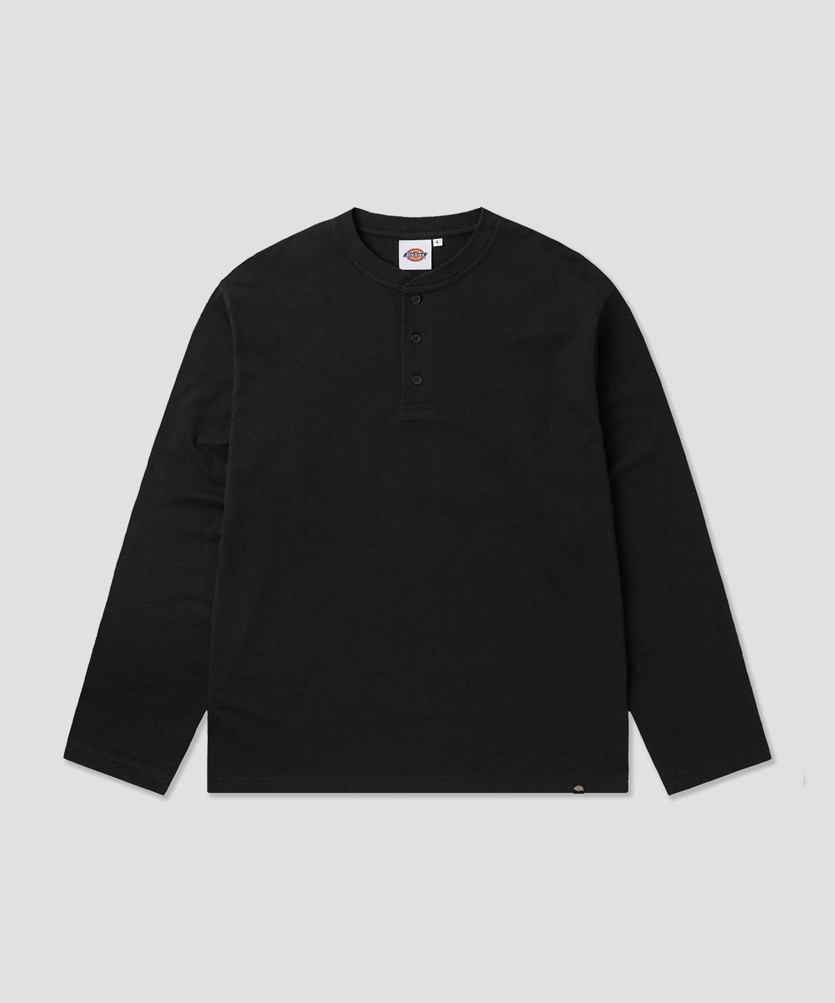 디키즈(DICKIES) 베이직 헨리넥 롱슬리브 Black