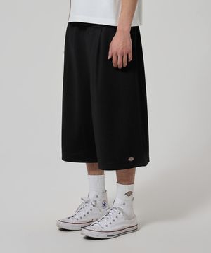 원 턱 메쉬 쇼츠 Black