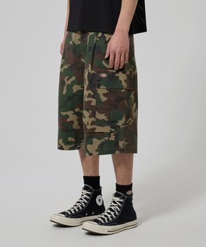 워시드 트윌 카고 쇼츠 Camo