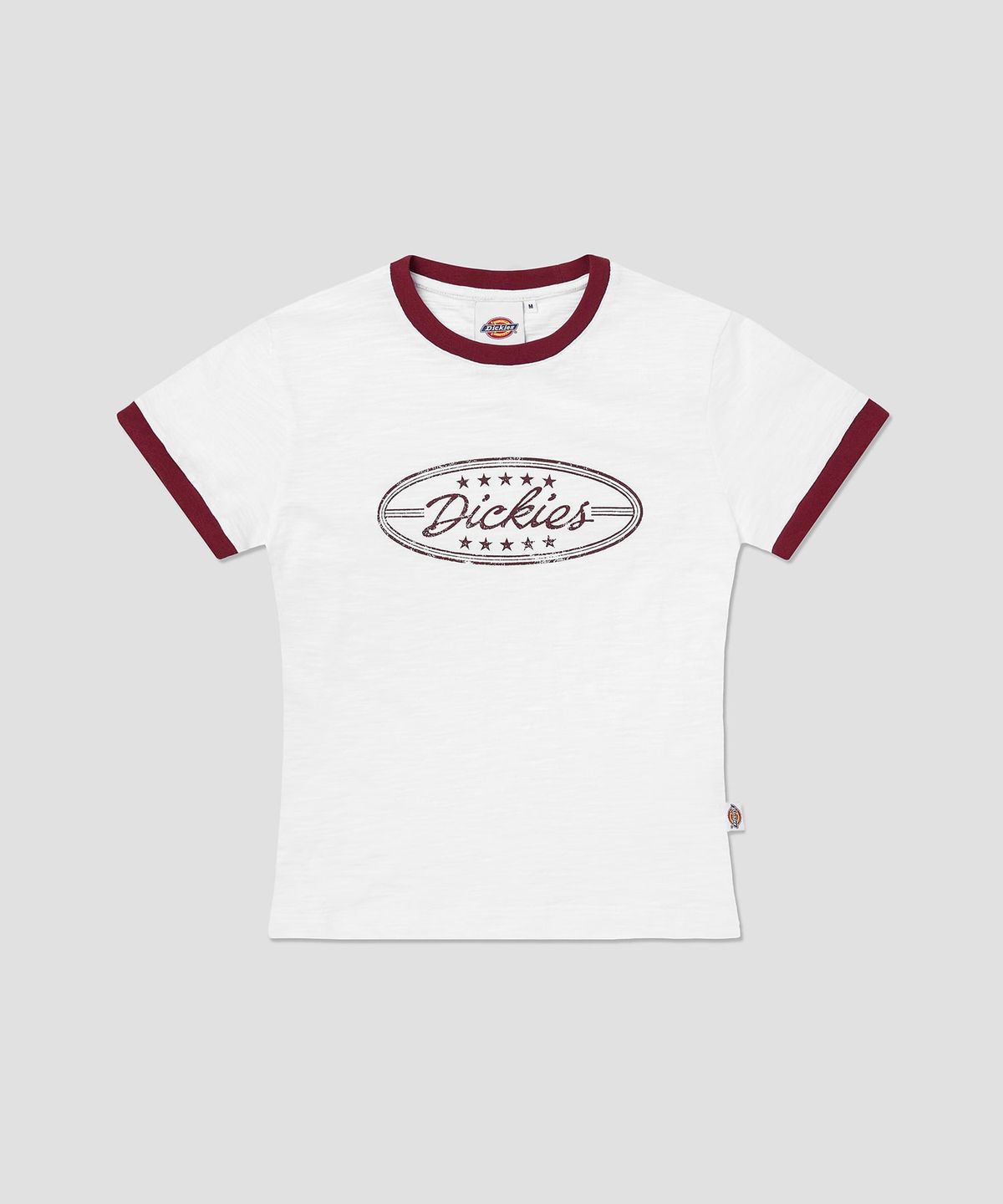 디키즈(DICKIES) 스타포인트 슬럽 링거 티셔츠 White