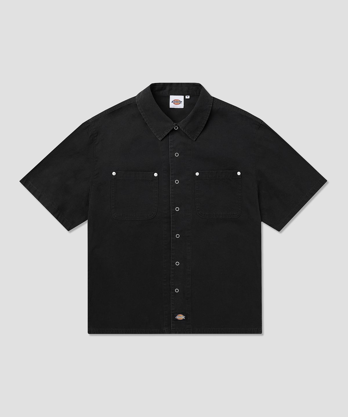 디키즈(DICKIES) 워시드 덕 캔버스 워크 셔츠 Black