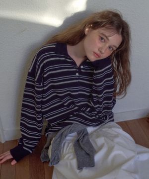 루다 스트라이프 니트