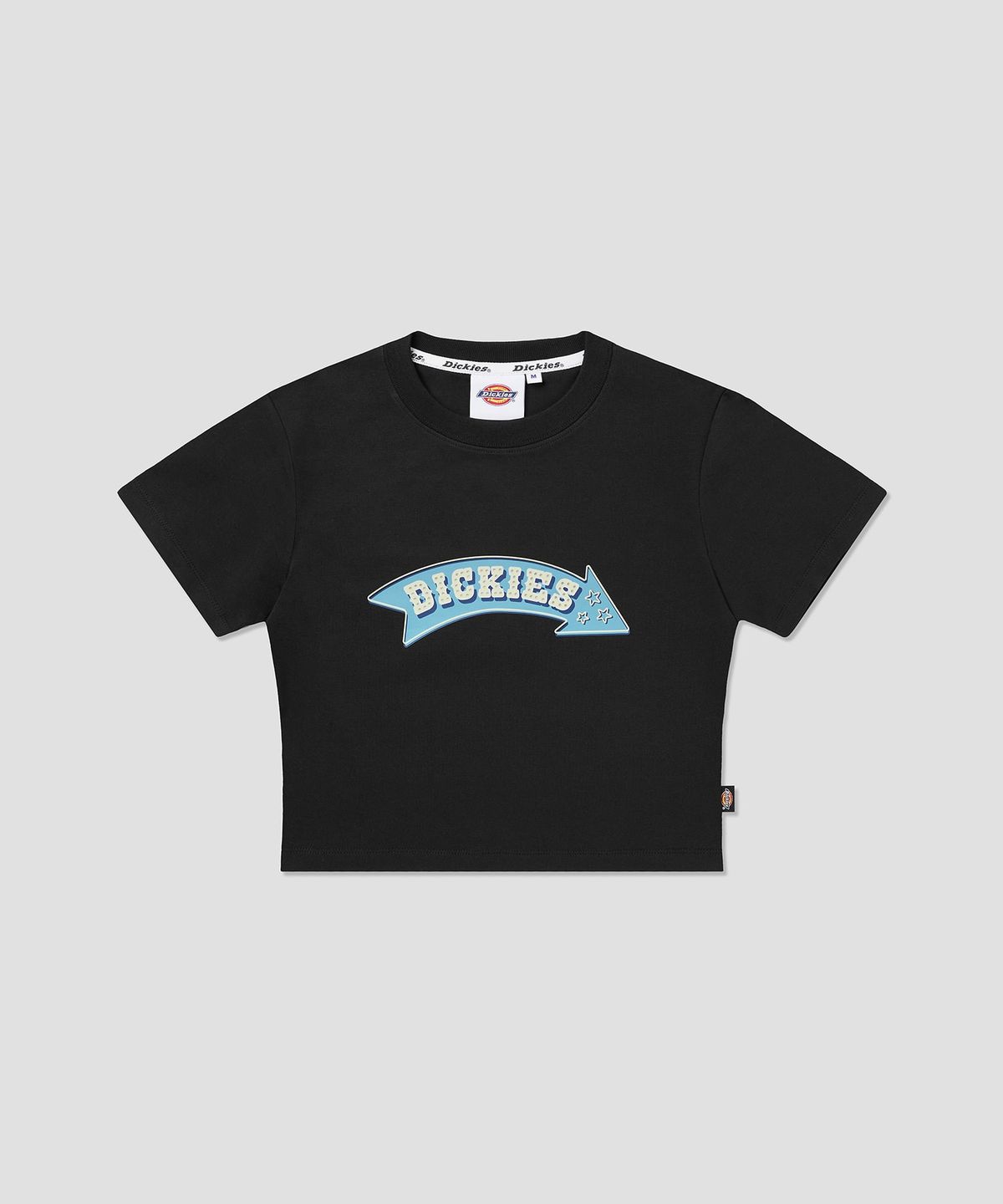 디키즈(DICKIES) 애로우 크롭 티셔츠 Black
