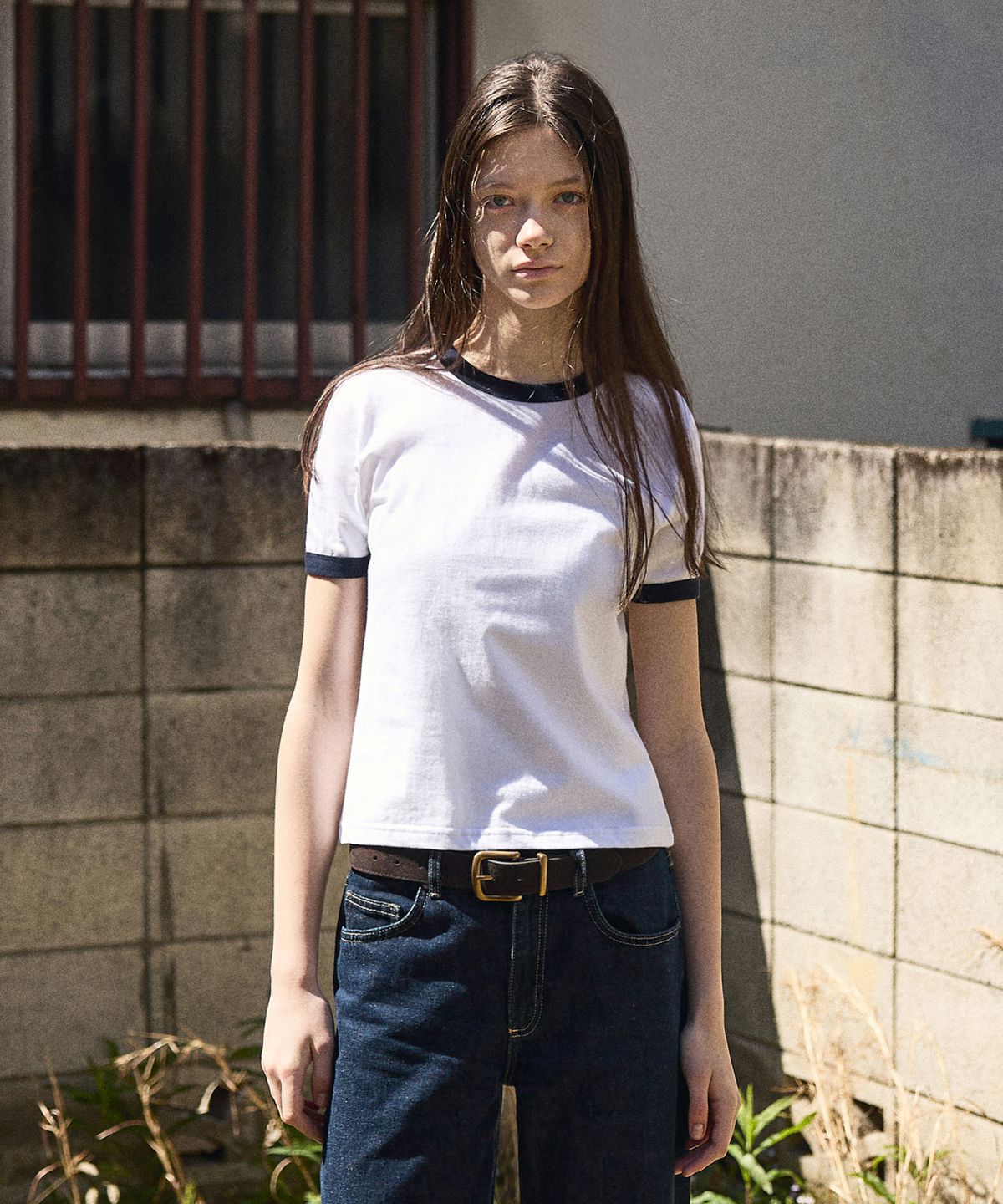 미니멀프로젝트(MINIMALPROJECT) 언더 로그 링거 반팔 티셔츠 MST186 [WHITE]