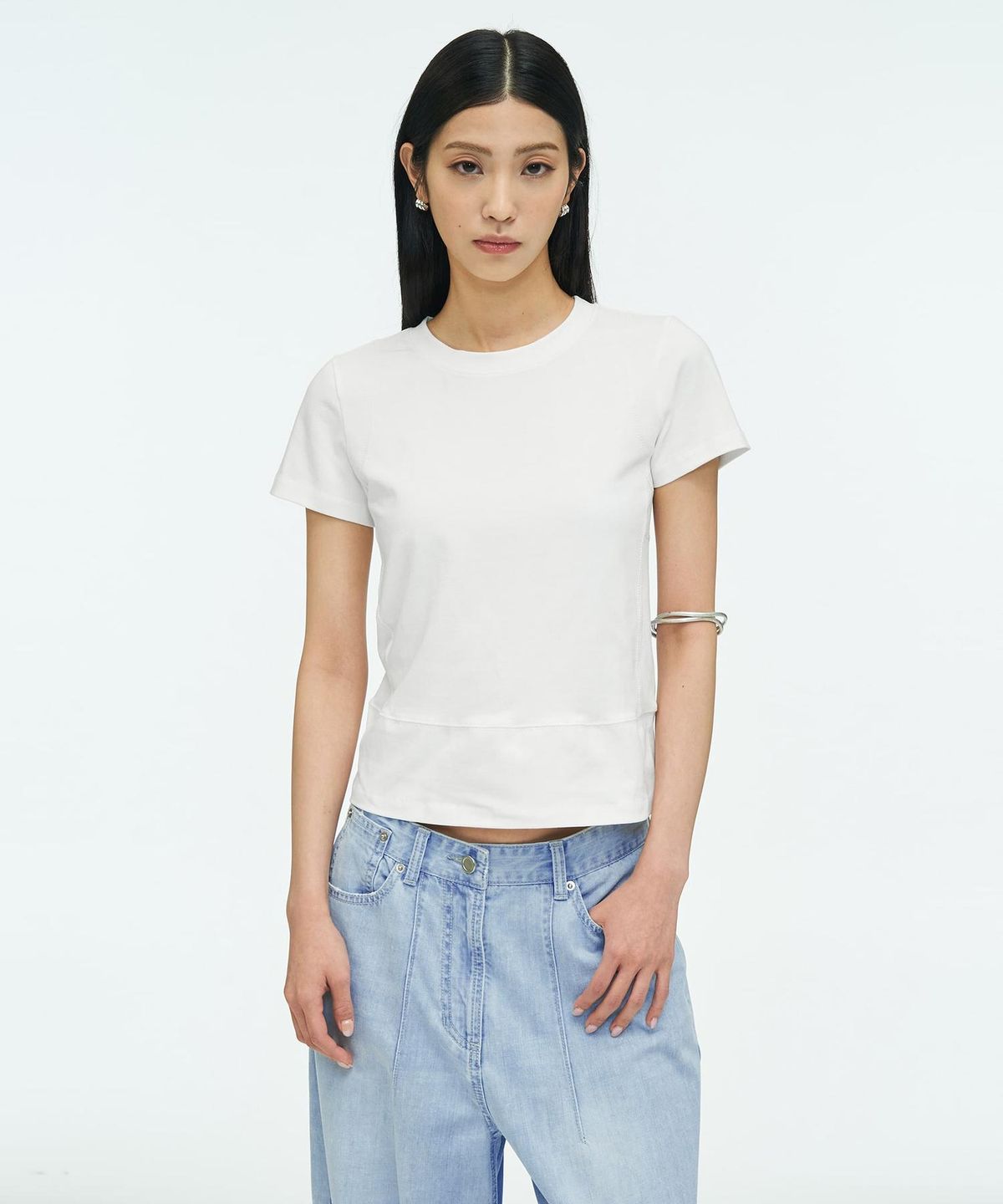 앙개(ANGGAE) Parallel TShirt  White