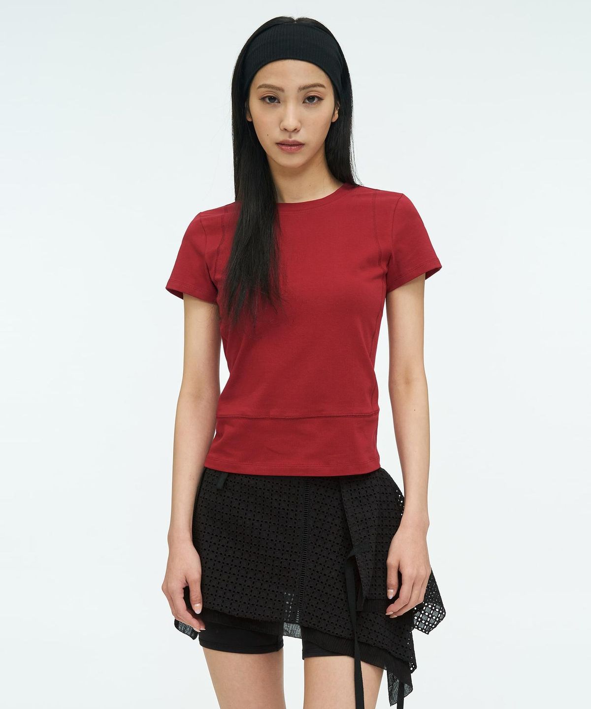 앙개(ANGGAE) Parallel TShirt  Red