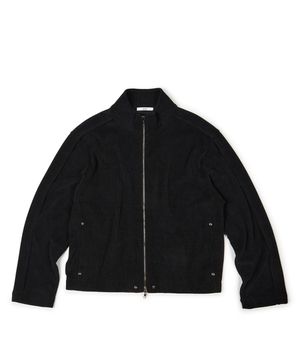 (BASE) MONO KNIT ZIP UP (BLACK)