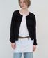 SHEER FRILL CARDIGAN_BLACK