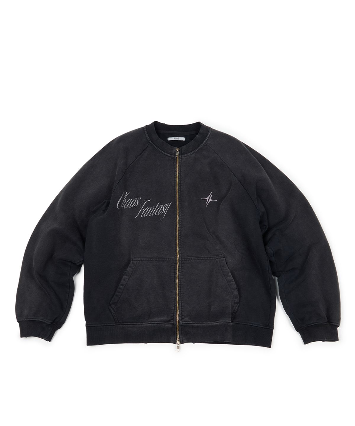 이티씨이(ETCE) SIGNATURE LOGO ZIPPER SWEAT (BLACK)