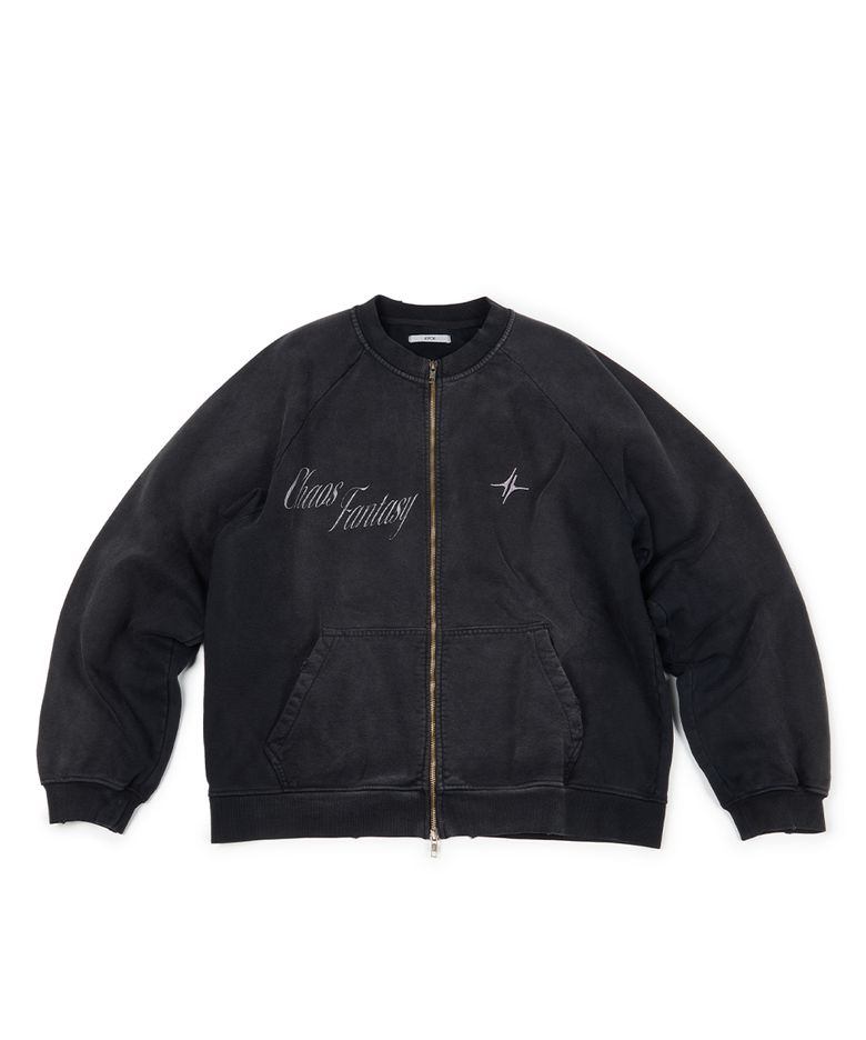SIGNATURE LOGO ZIPPER SWEAT (BLACK)