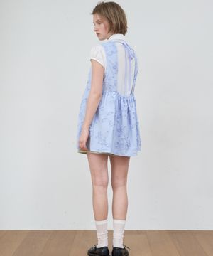 STRIPE TEXTURE DRESS_BLUE