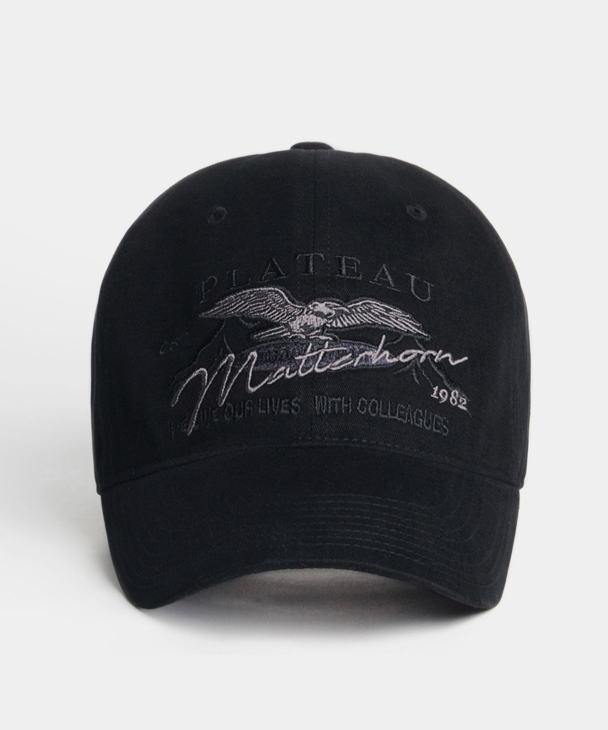 플래토(PLATEAU) 피치원단 볼캡 MATT CAP BLACK