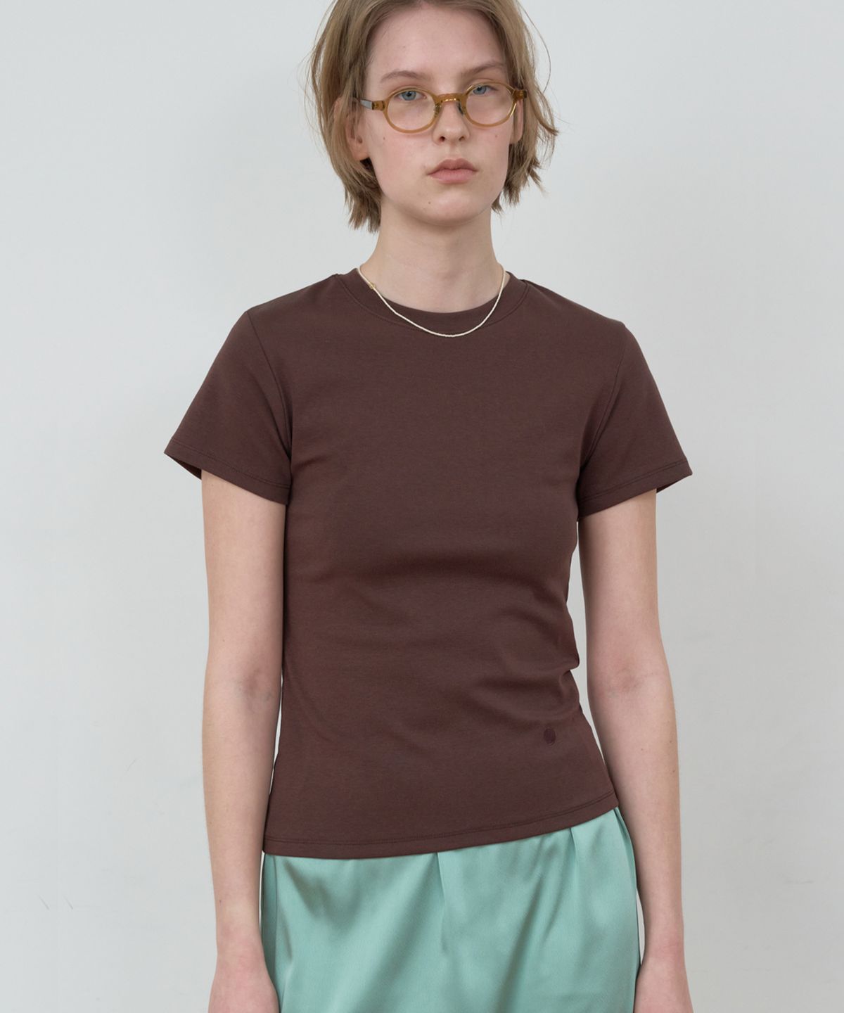 마조네(MA JOURNEE) BASIC SIMBOL T-SHIRT_BROWN