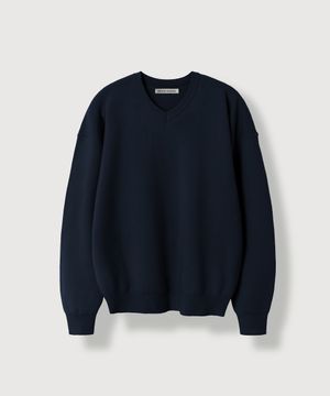 에센셜 무드 브이넥 니트_Navy