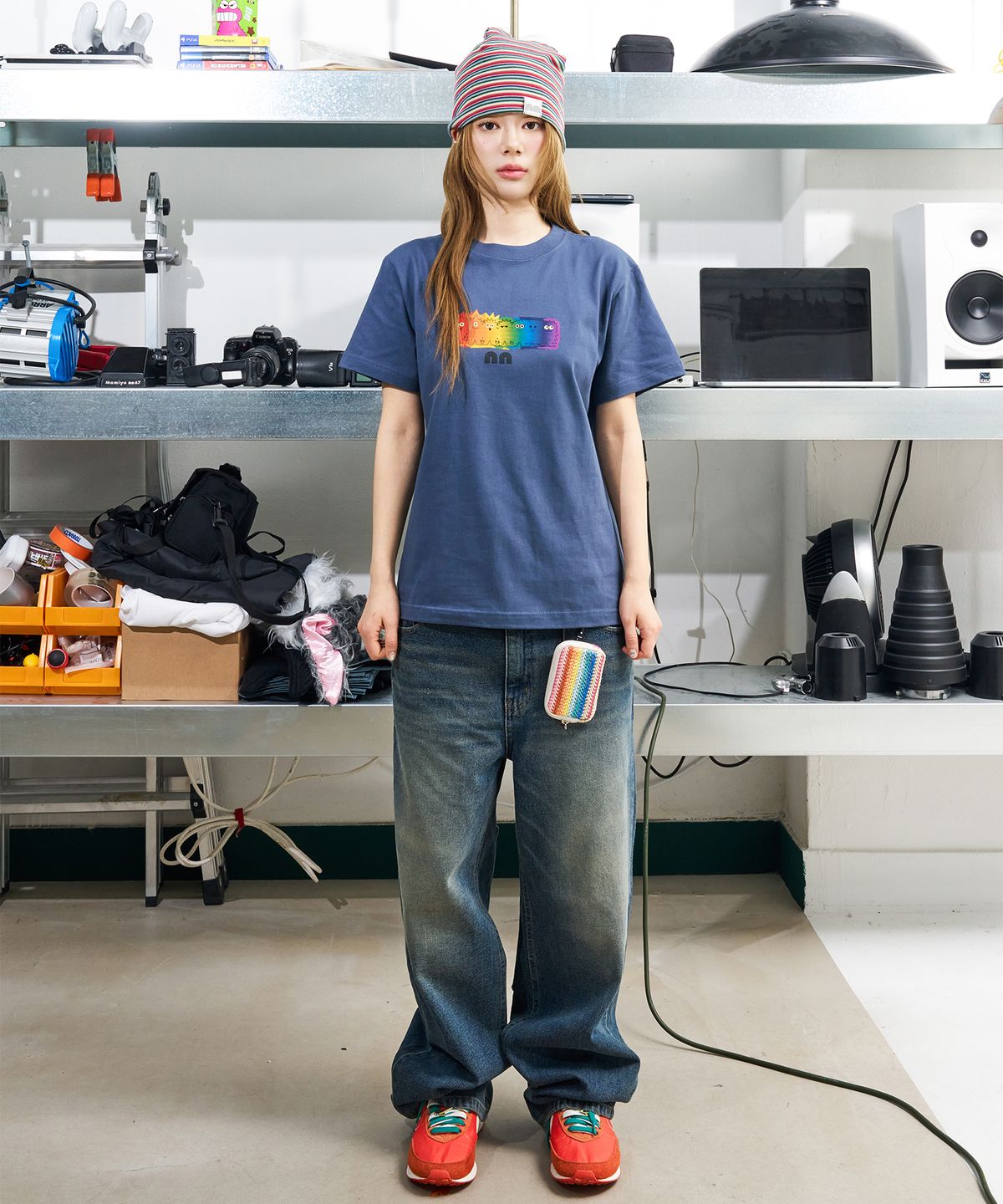 낫뉴(NOT NEW) Blend Friends T-Shirt Blue