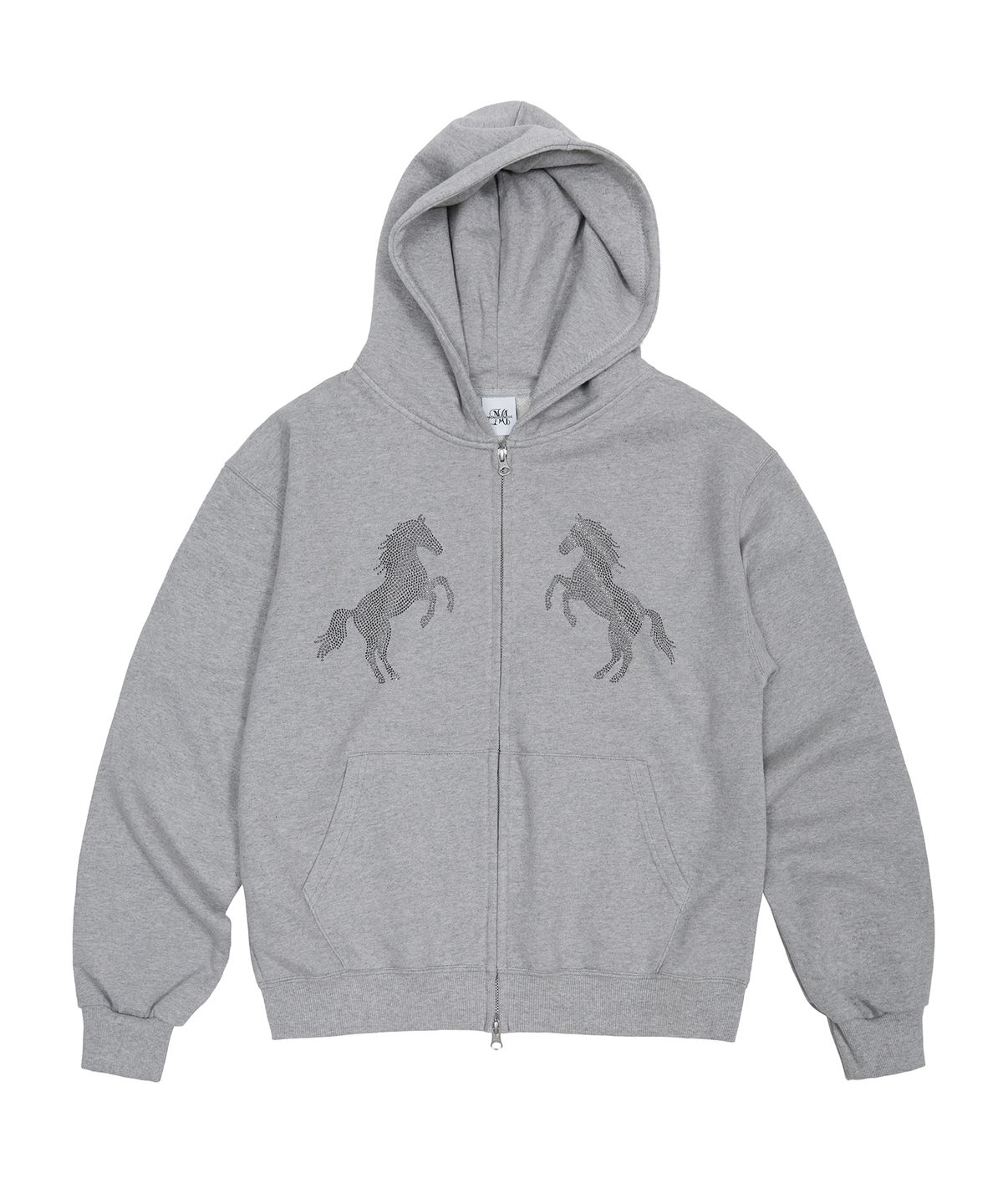 미드나잇 무브(MIDNIGHT MOVE) horse hood zip up (grey)
