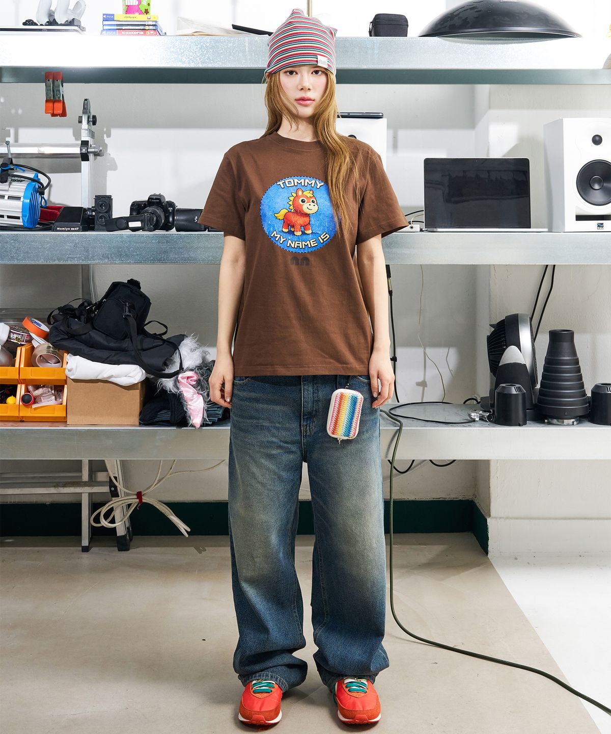 낫뉴(NOT NEW) Tommy T-Shirt Brown
