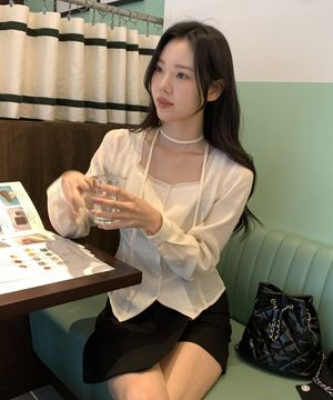 루시아 오간자 블라우스