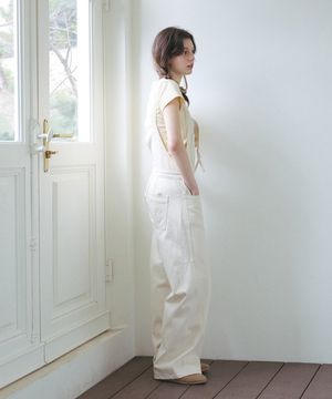 커브드 킹크 오버롤_Cream