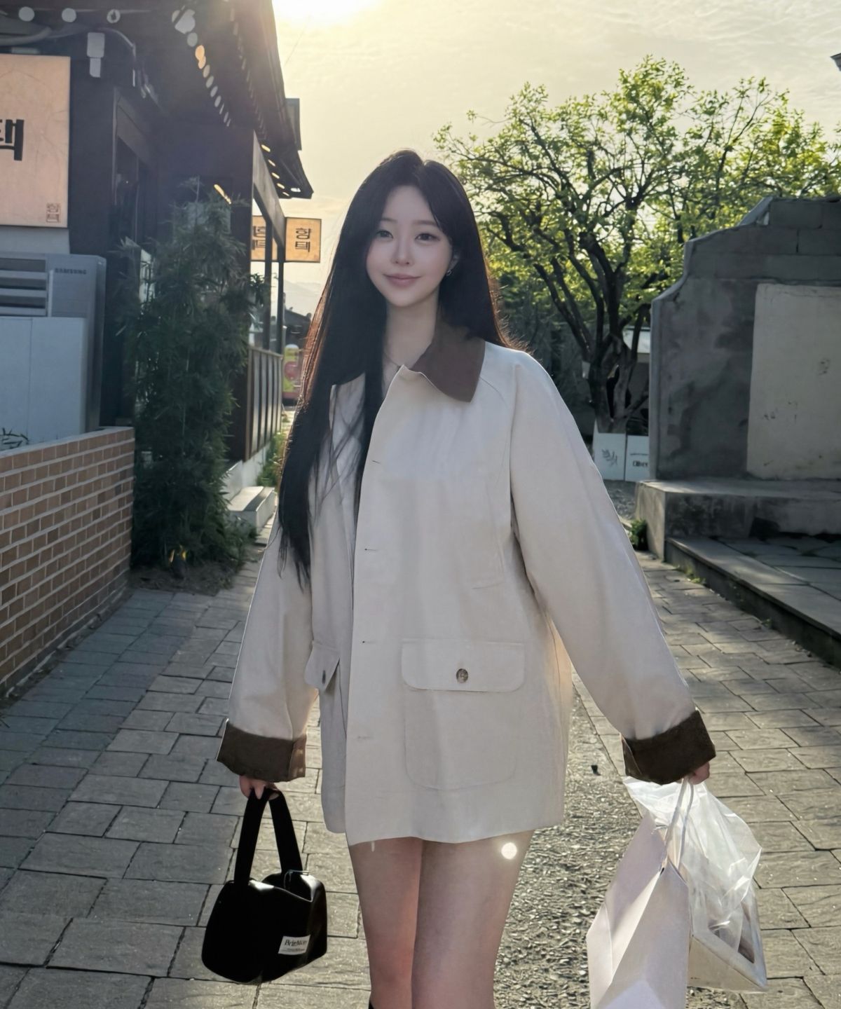 미쏘(MIXXO) 버튼 워크자켓_MIWJKG412B