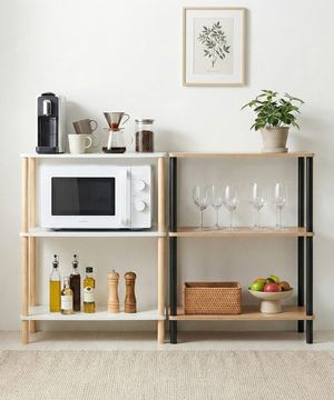 3단 주방가구 전자렌지수납장 렌지대