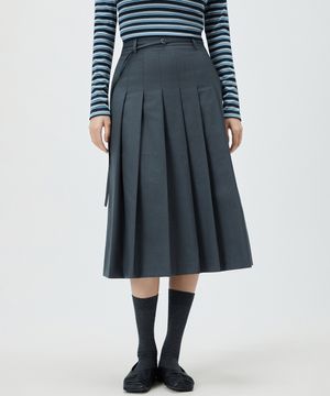 플리츠 롱 스커트_MIWWHG416G