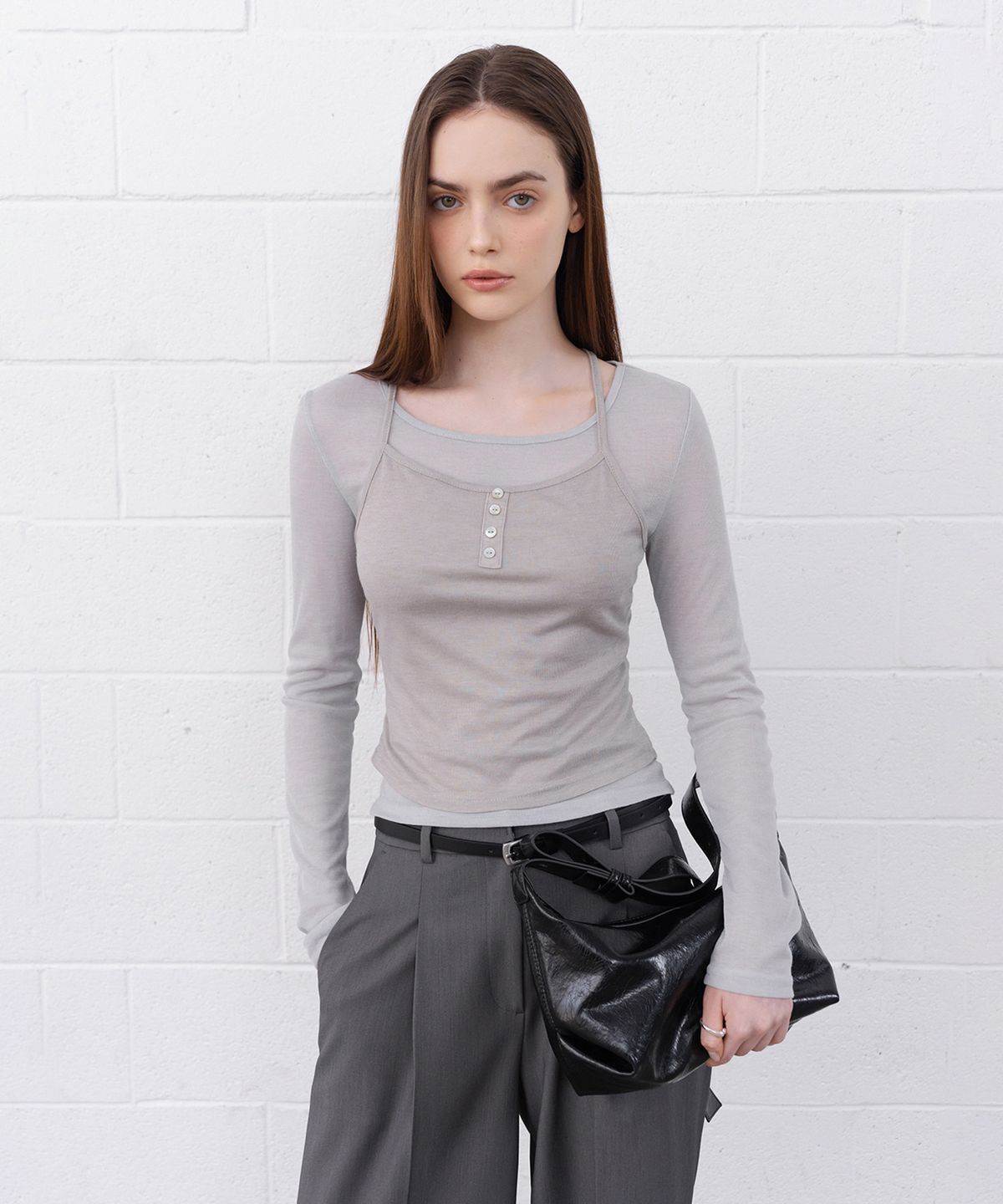 미쏘(MIXXO) 레이어드 긴팔 티셔츠_MIWLWG511A