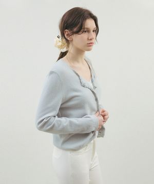 블룸 레이스 가디건_Pastel Blue