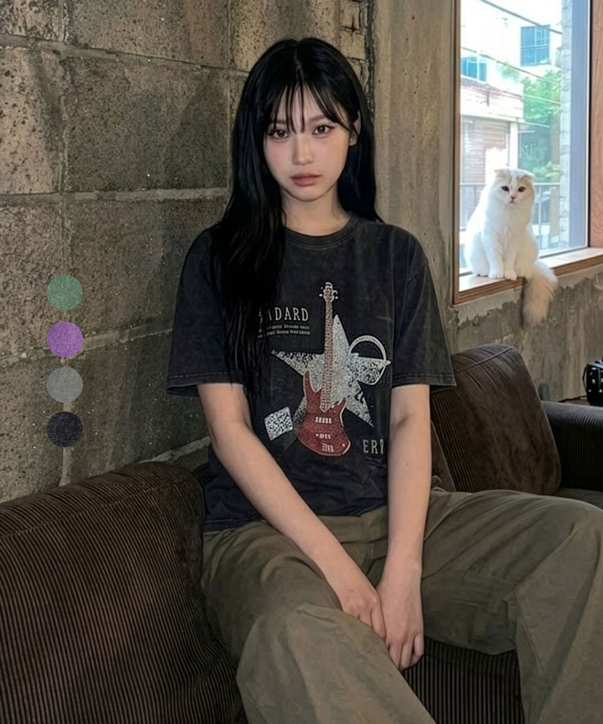 스탠다드에러(STANDARDERROR) 87-STAN255 유니버스 스트럼 빈티지 피그먼트 반팔 티셔츠 (4color)