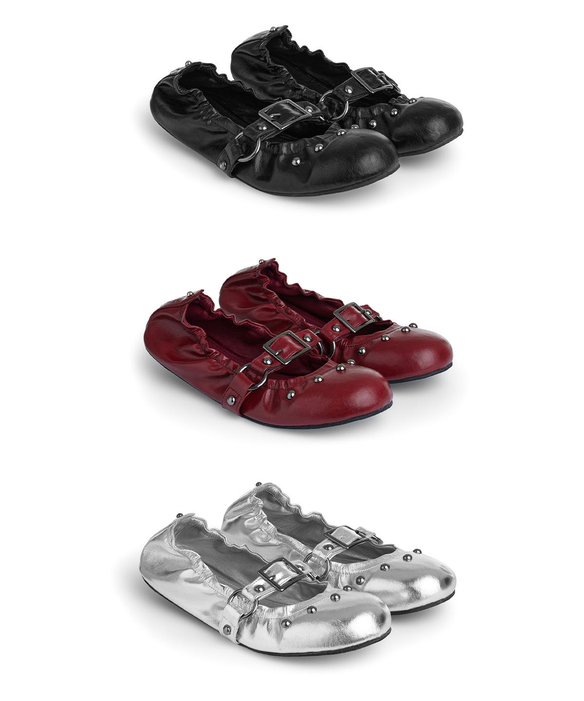 다이닛(DEINET) WRINKLED FLAT SHOES (3 COLORS)