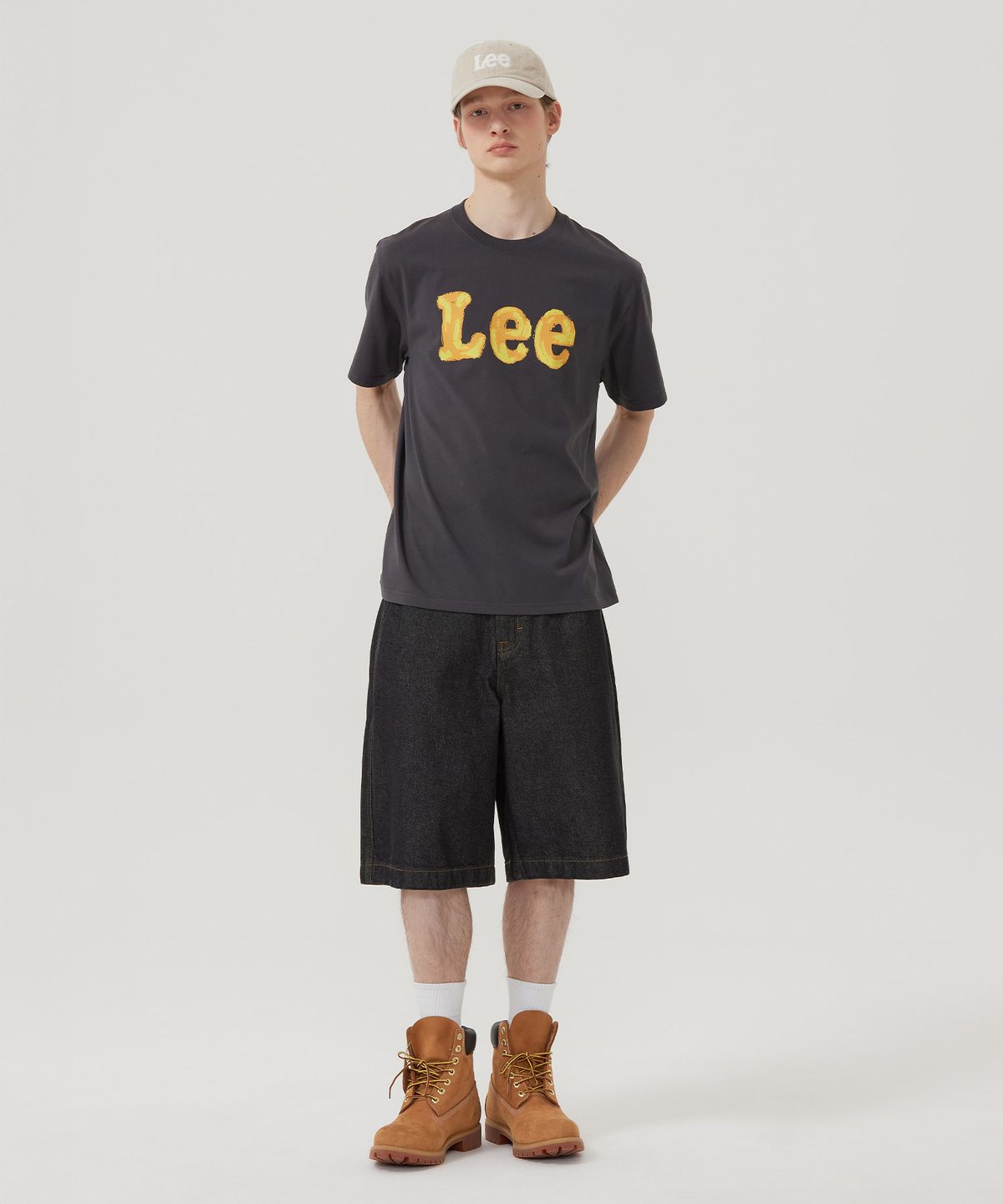 리(LEE) 베이직 데님 쇼츠 블랙 로우