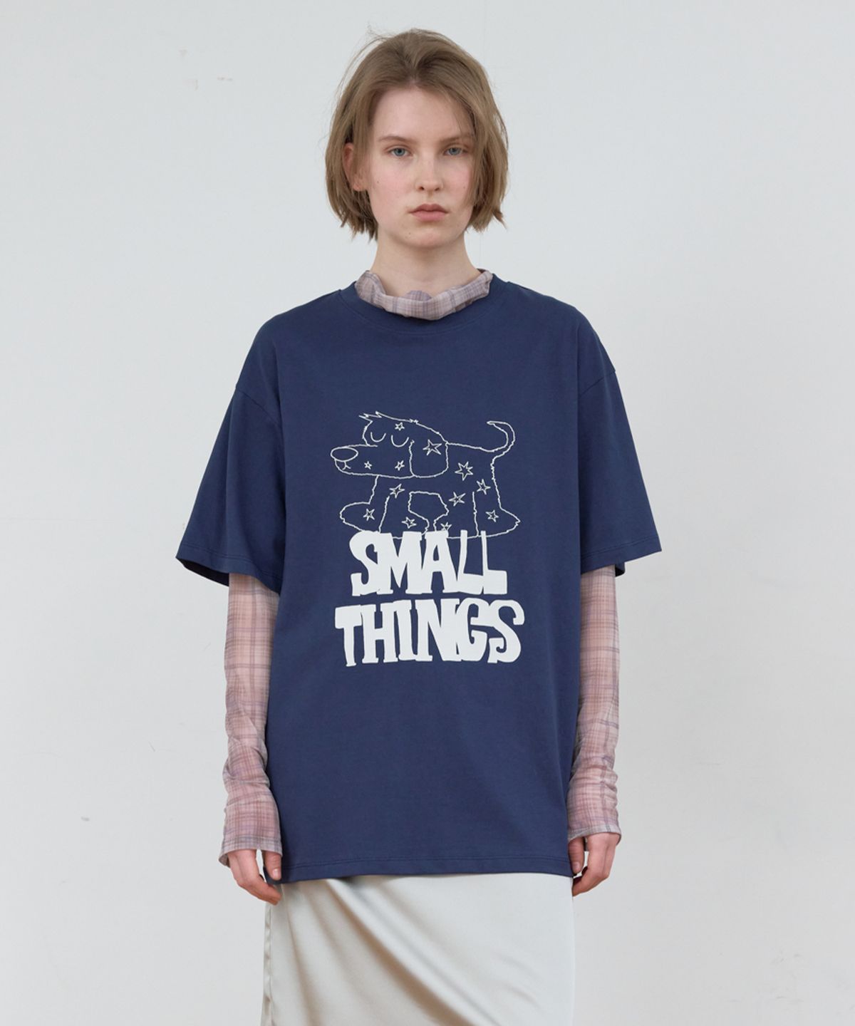 마조네(MA JOURNEE) SMALL THINGS GRAPHIC T-SHIRT_NAVY