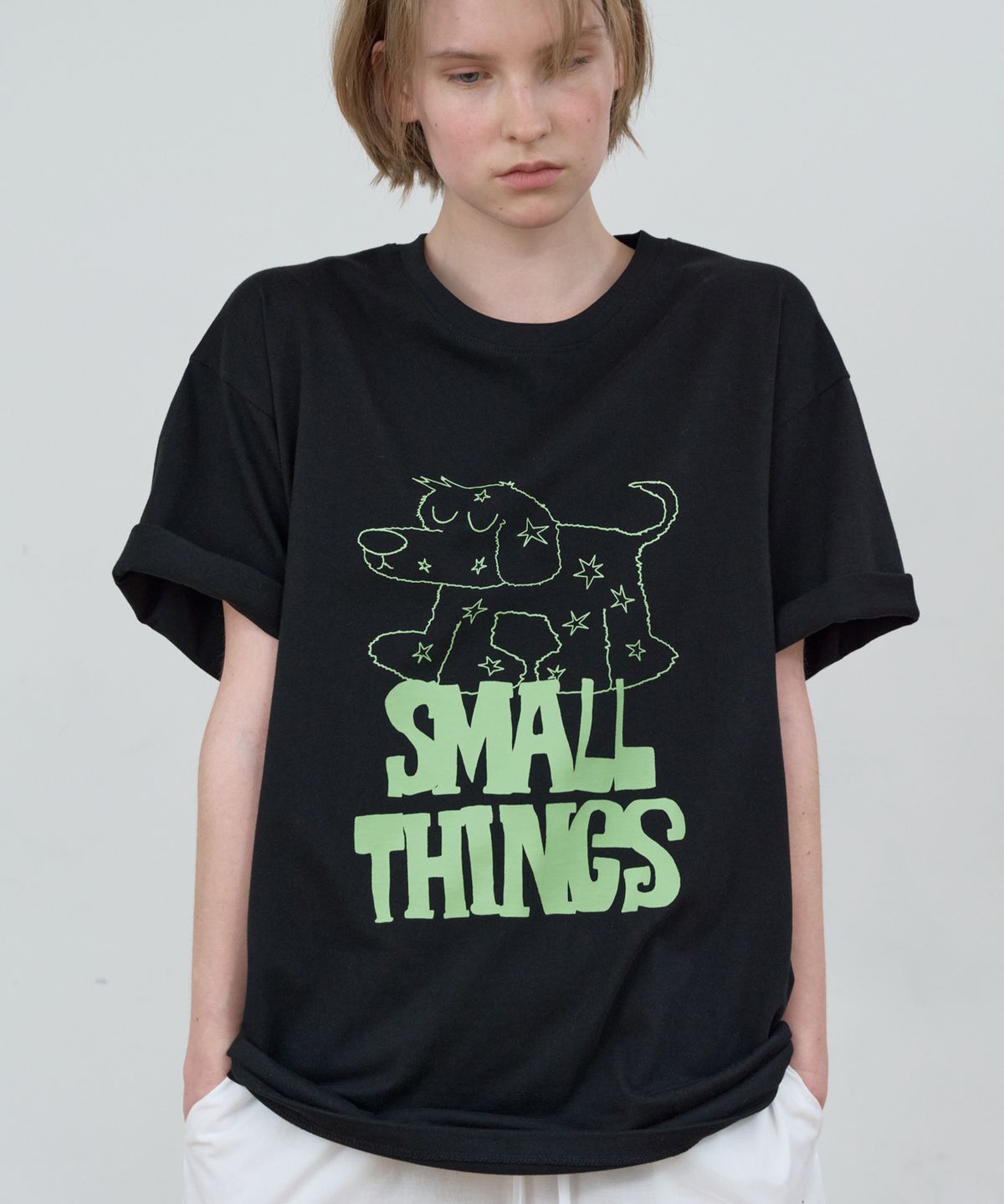 마조네(MA JOURNEE) SMALL THINGS GRAPHIC T-SHIRT_BLACK