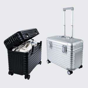 파일럿 풀 알루미늄 캐리어 [실버/블랙] 18인치