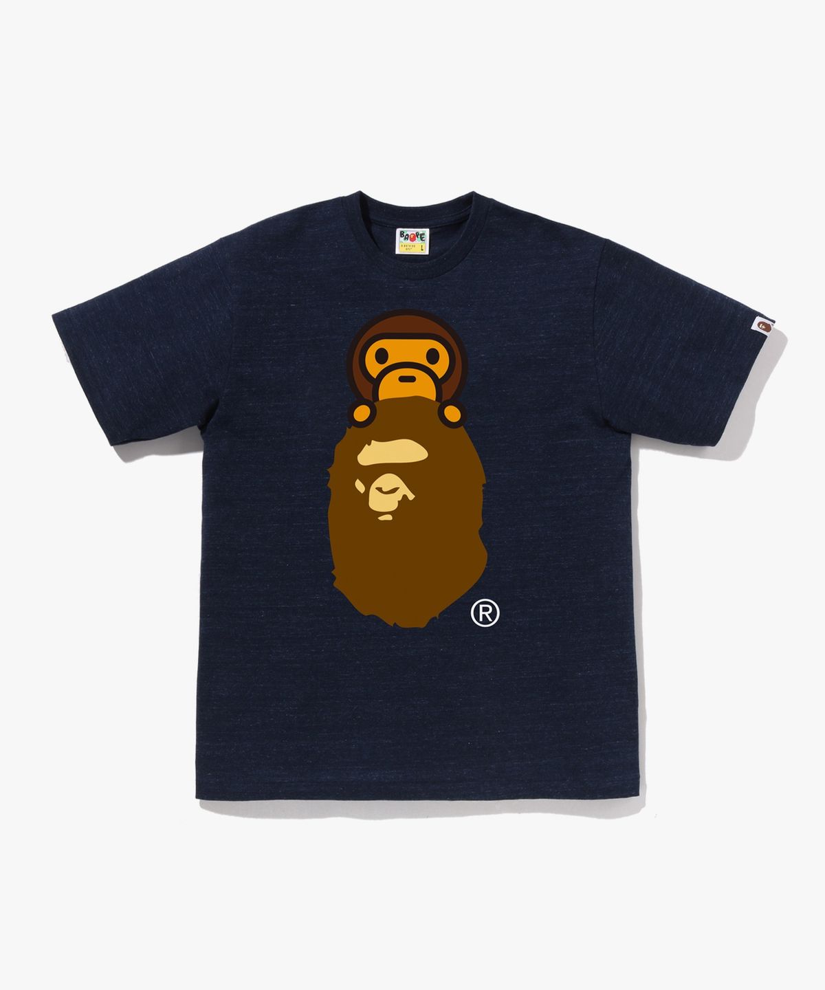 베이프(BAPE) 마일로 온 에이프 헤드 티셔츠(M) NAVY