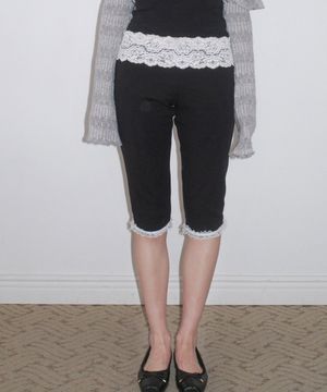 Lace Capri Pants_BLACK