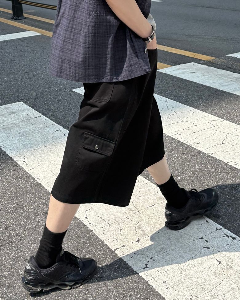 미니 포켓 버뮤다 팬츠 (BLACK)