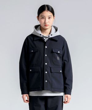 나일론 본딩 시티 자켓 블랙