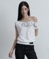 돌먼 루즈 크롭 티셔츠 화이트