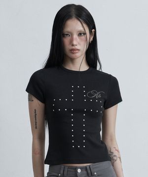 크로스 핫픽스 티셔츠 블랙