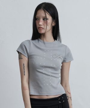 크로스 핫픽스 티셔츠 그레이