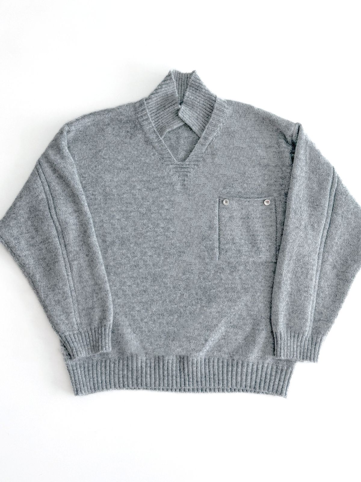 오버더와르(OVERTHEOIR) collar static loose knit