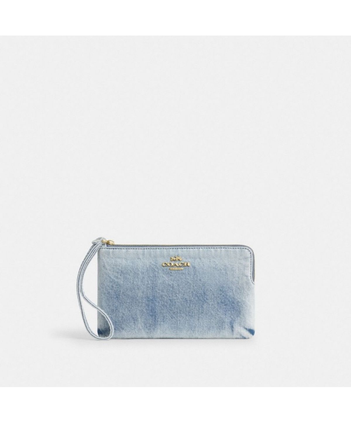 코치(COACH) 라지 코너 집 리스틀릿 인 러브드 데님 CEF68 IMNIM